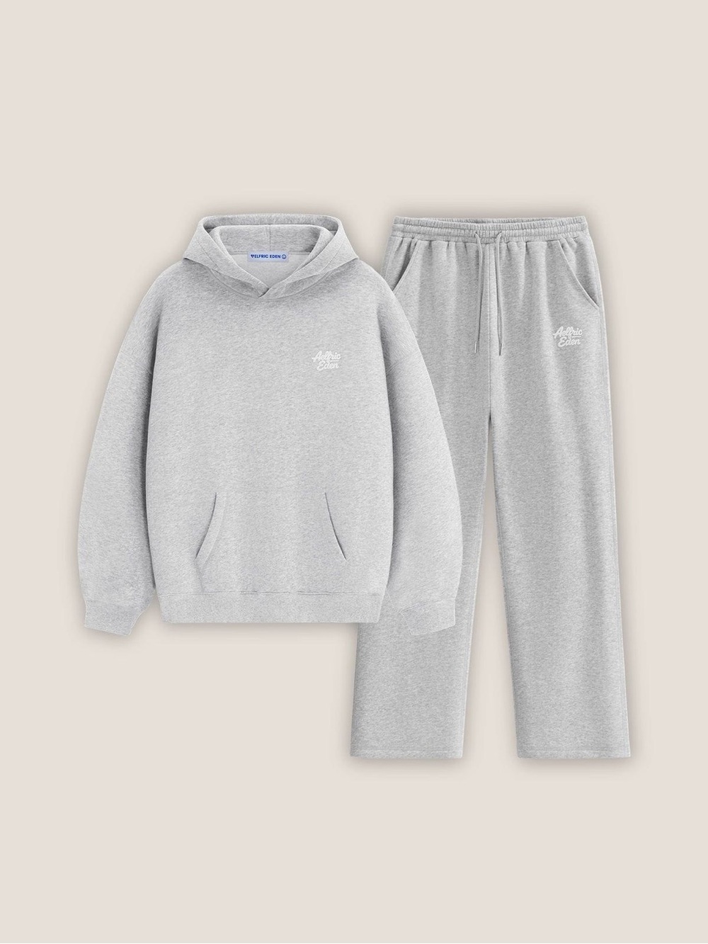 Aelfric Eden gray Soufflé Classic Cloud hoodie sweater/ sweatpants set, small